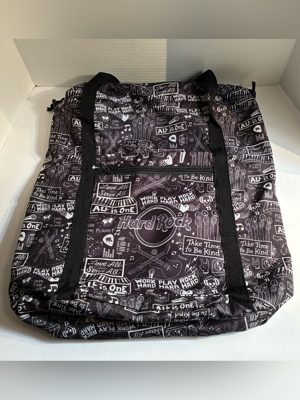 Hard Rock Cafe Black Graphic Duffel Bag